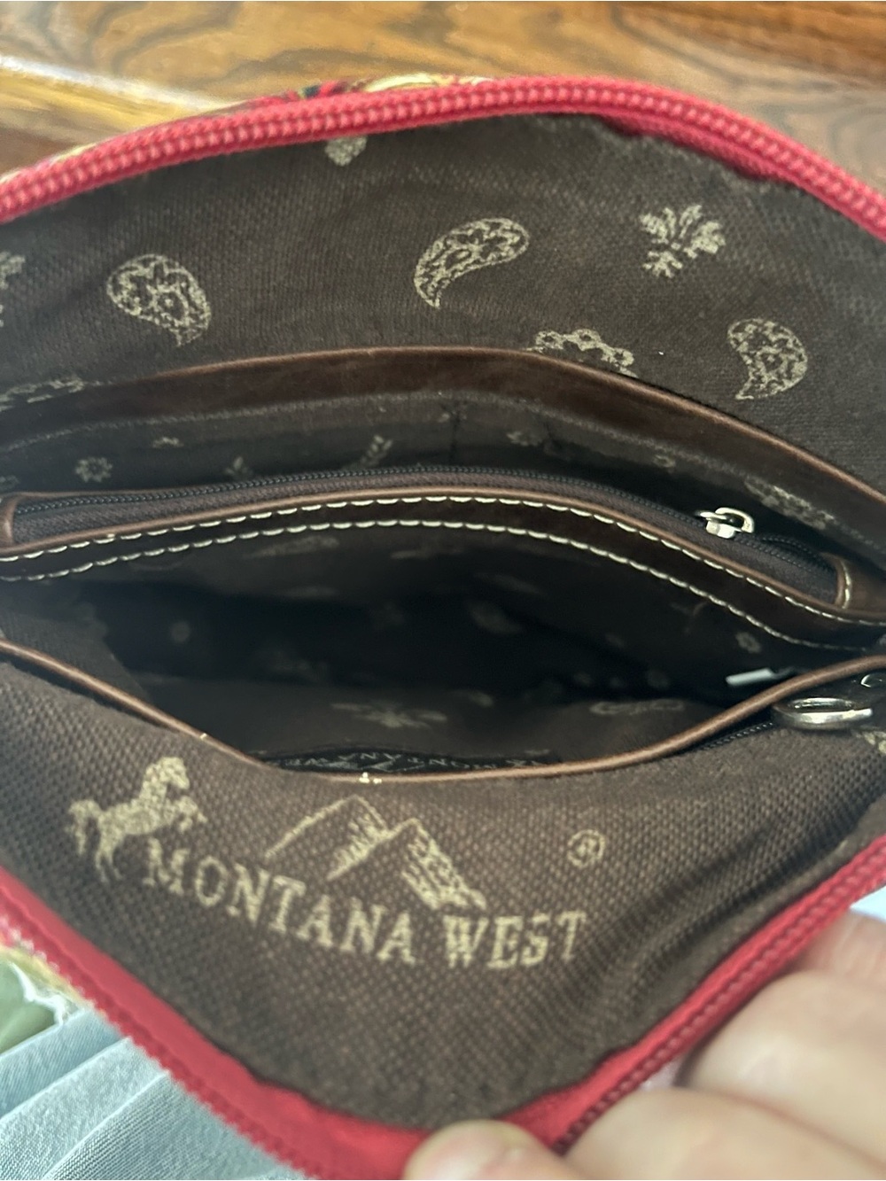 Montana West Crossbody Purse Western Paisley Rhinestone Buckle Concealed Carry - Picture 6 of 6